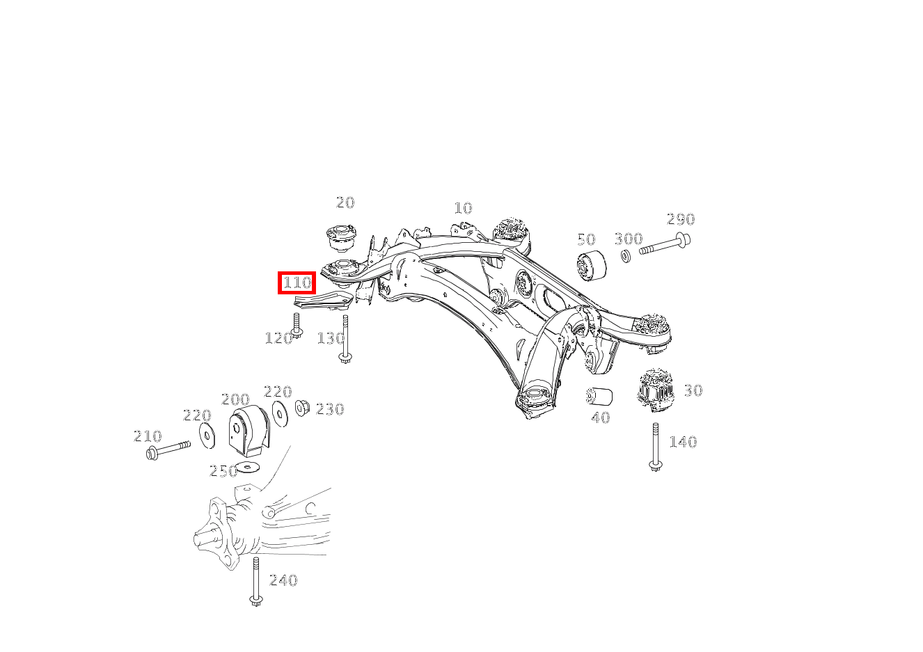 Anschlagplatte Rechts GLK 350 4MATIC 204
