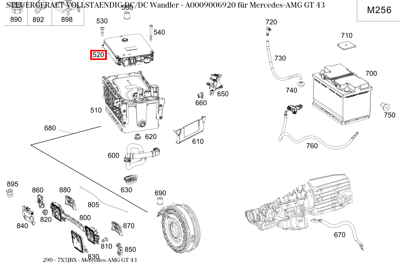 Steuergerät vollständig DC/DC Wandler Mercedes-AMG GT 43 290