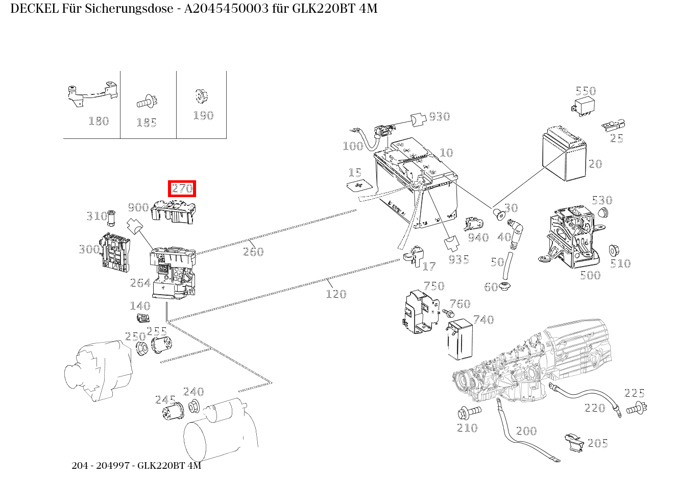 Deckel Für Sicherungsdose GLK220BT 4M 204