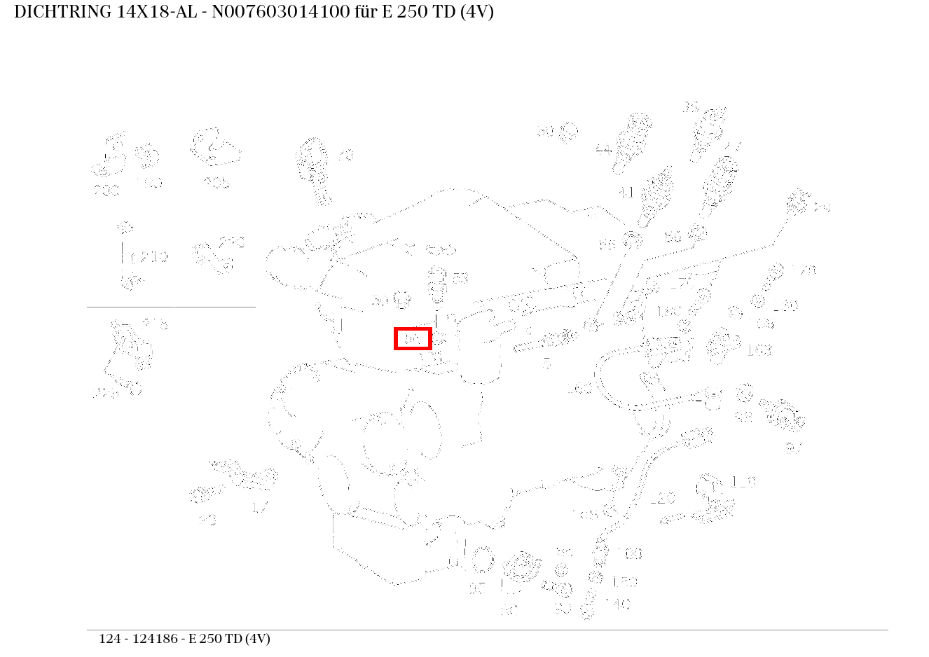 Dichtring 14X18-AL E 250 TD (4V) 124