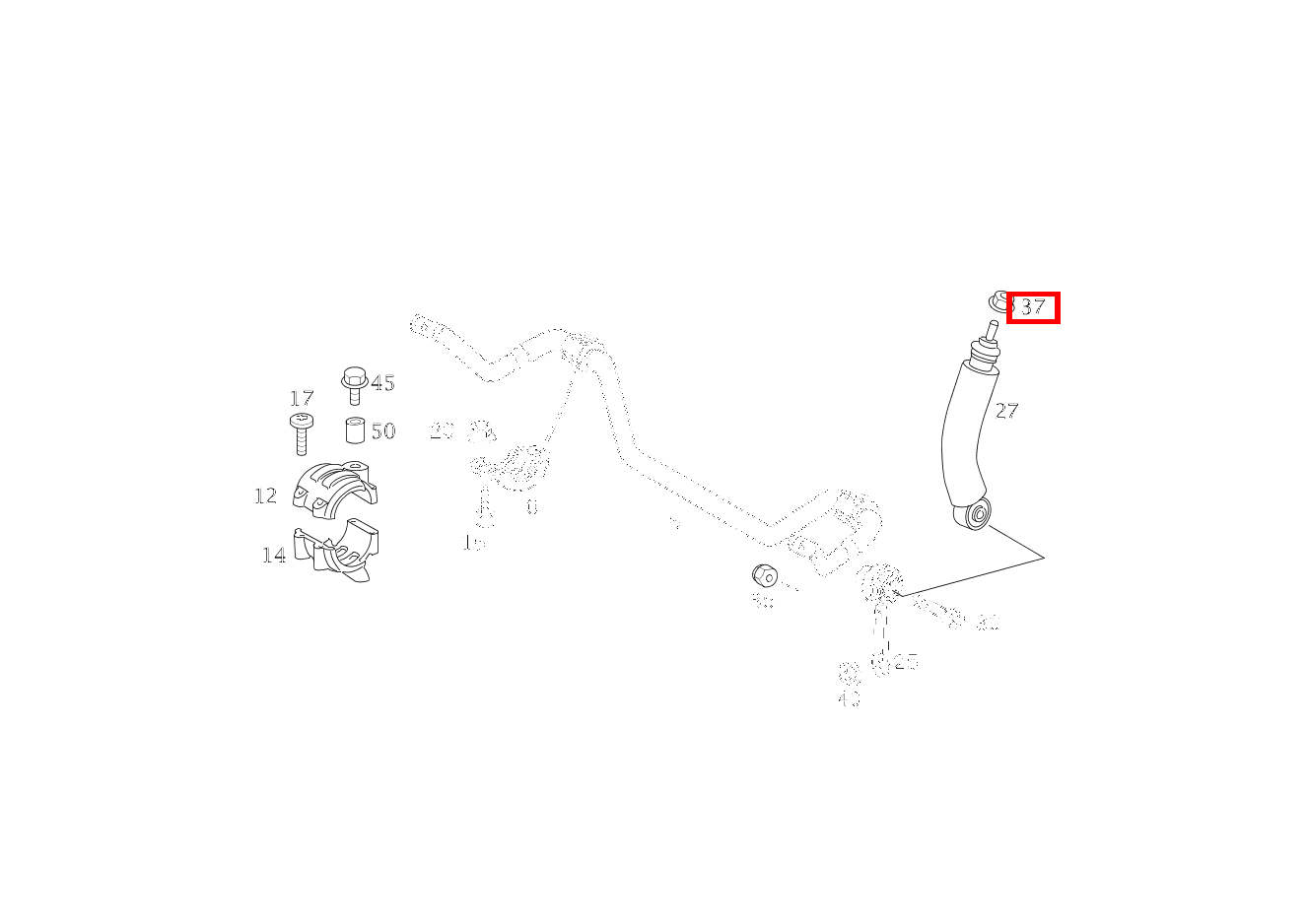 Mutter STANGE AN ACHSSCHENKEL; M12X1.5 S 350 L 4-MATIC 220 Mutter STANGE AN ACHSSCHENKEL; M12X1.5 S 350 L 4-MATIC 220