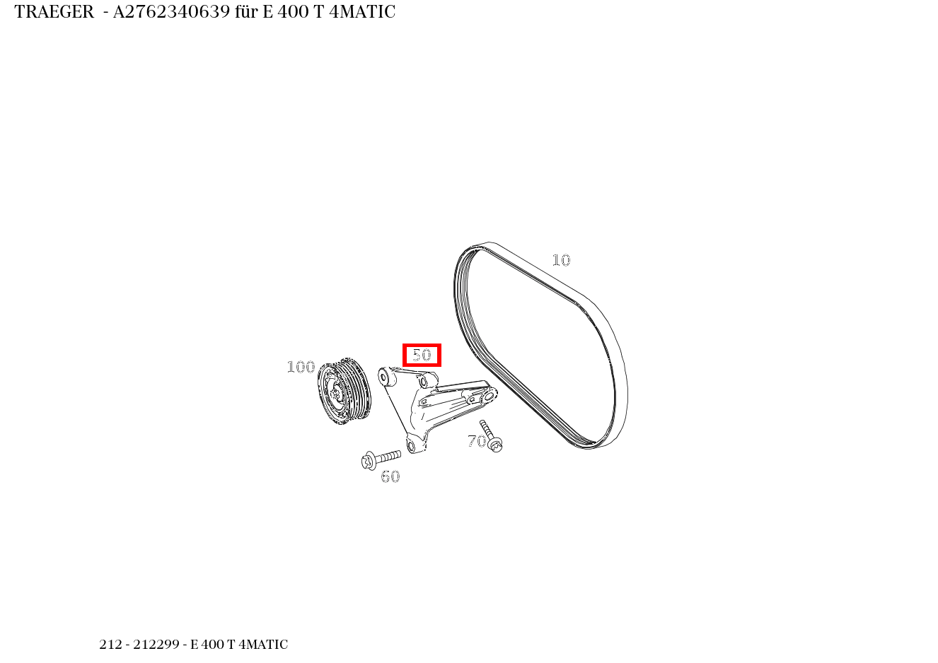 Träger E 400 T 4MATIC 212 Träger E 400 T 4MATIC 212