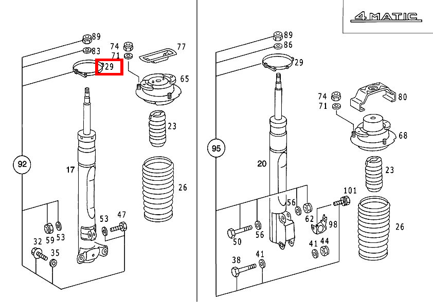 HALTEBAND 300TDT/E300DTDT 4M 124