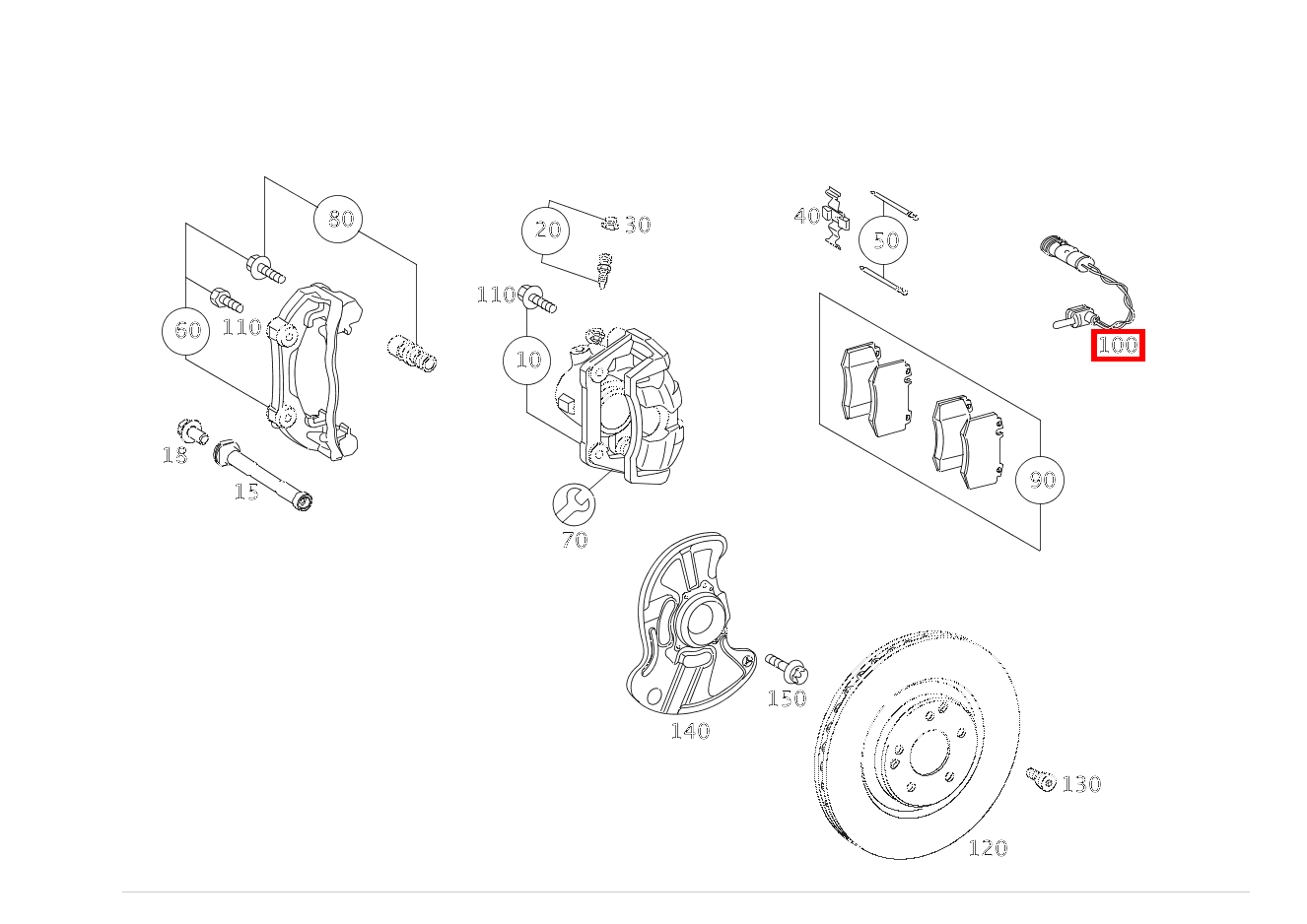 Belagverschleisssensor BREMSBELAGVERSCHLEISSANZEIGE SLK 55 AMG Roadster 171 Belagverschleisssensor BREMSBELAGVERSCHLEISSANZEIGE SLK 55 AMG Roadster 171