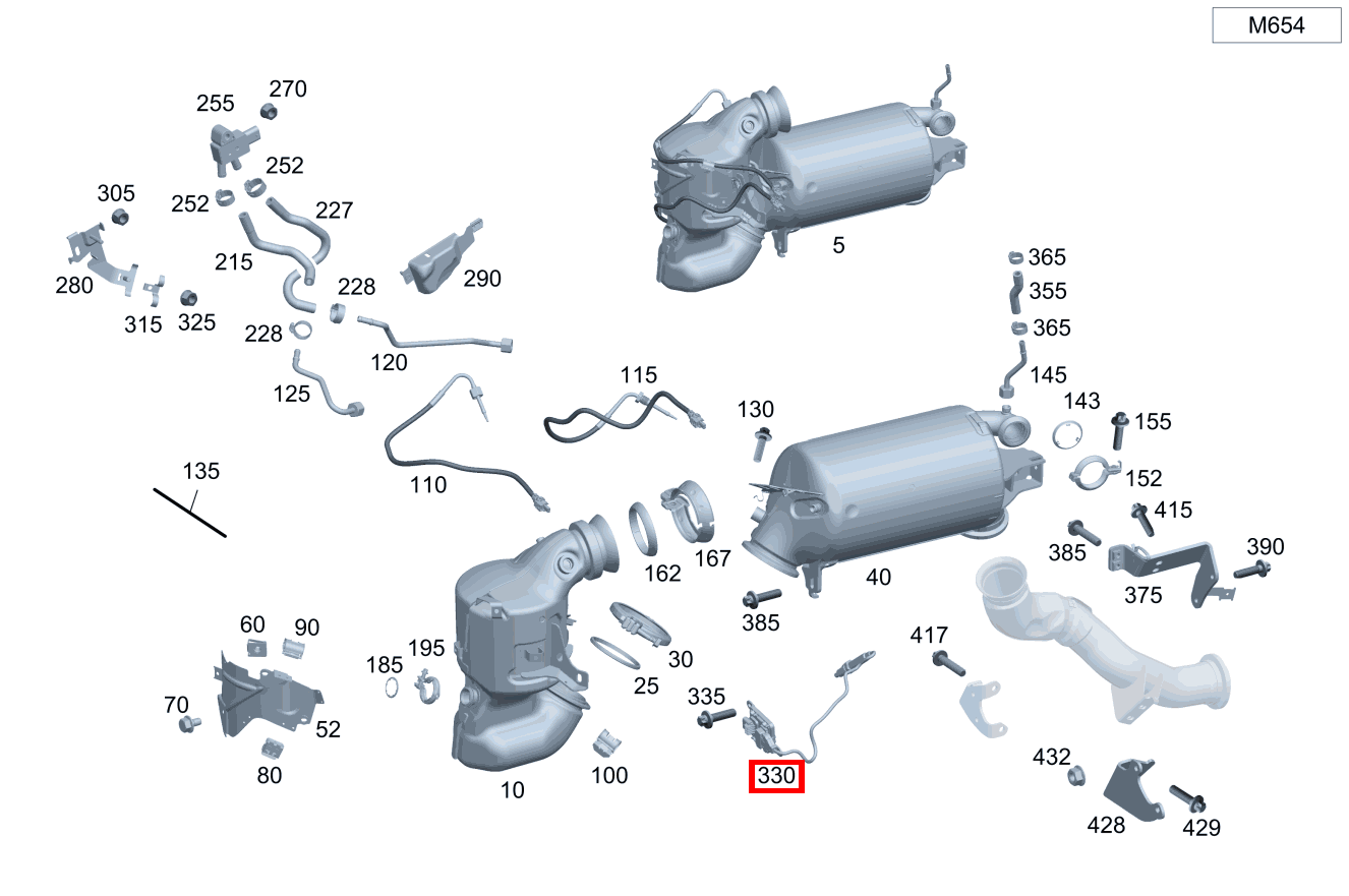 Nox-Sensor Vor Katalysator C 300 d Coupé 205