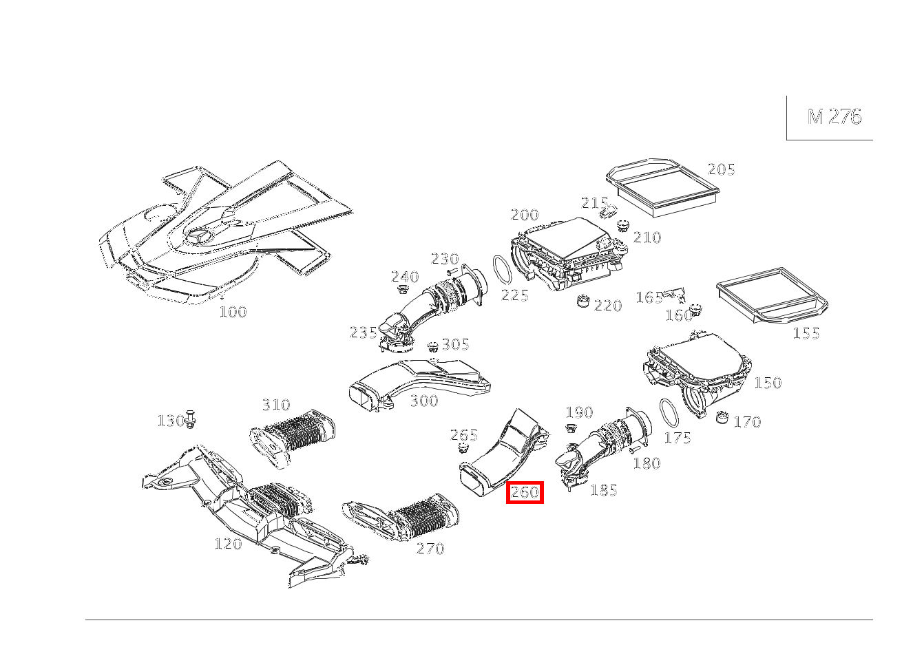Rohluftleitung LINKS E 400 T 4MATIC BCA 213 Rohluftleitung LINKS E 400 T 4MATIC BCA 213