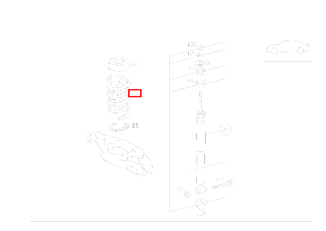 Hinterfeder FARBKENNZEICHNUNG: 1 X GRUEN / 1 X GELB E 430 4MATIC Limousine 210