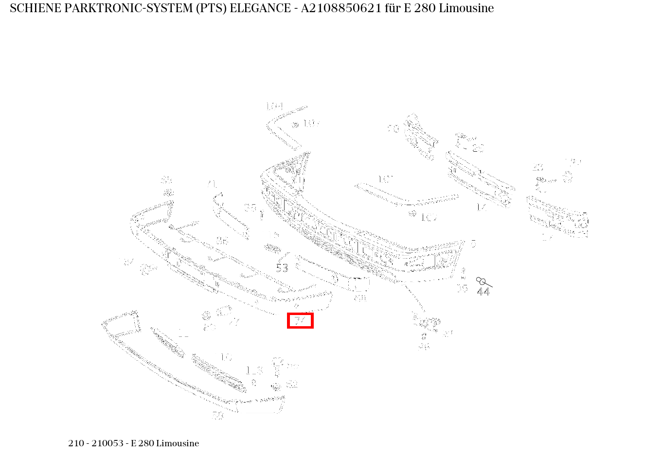 Schiene PARKTRONIC-SYSTEM (PTS) ELEGANCE für E-Klasse 210 kaufen