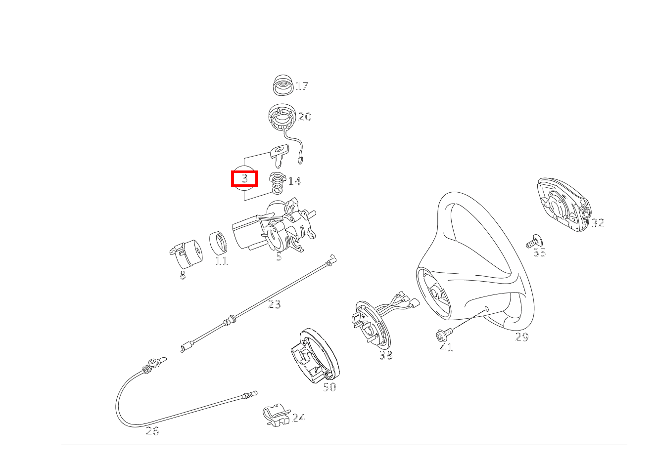 TEILESATZ SCHLIESSZYLIND. OHNE BESTIMMTE SCHLIESSUNG A 170 CDI Limousine 168
