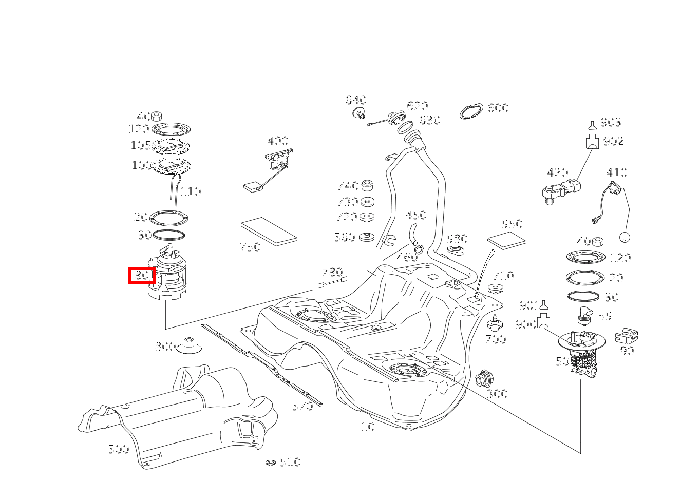 Kraftstoffpumpe KRAFTSTOFFTANK S 600 Limousine lang Sonderschutzfahrzeug 221 Kraftstoffpumpe KRAFTSTOFFTANK S 600 Limousine lang Sonderschutzfahrzeug 221