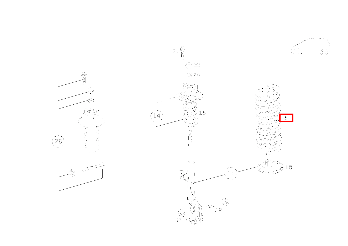 Vorderachsfeder FARBKENNZEICHNUNG: 3 X BLAU A 210 L EVOLUTION 168