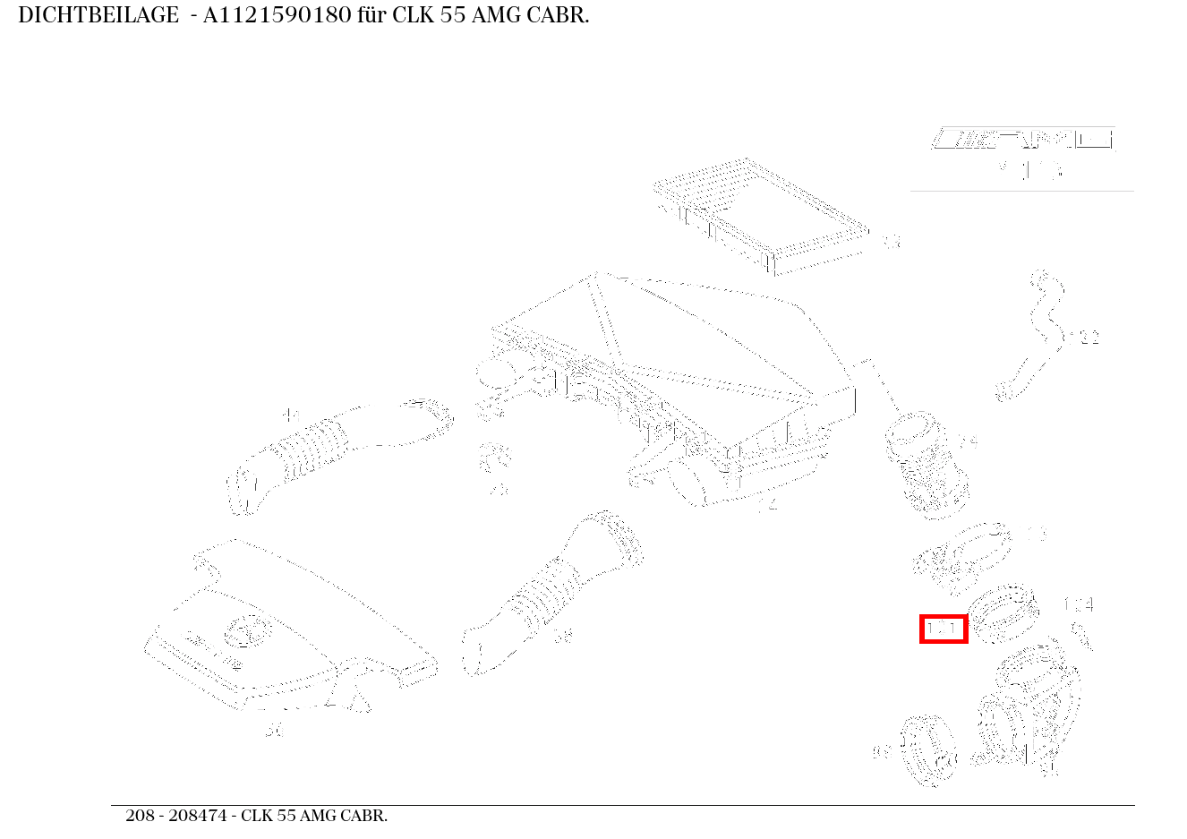 Dichtbeilage CLK 55 AMG CABR. 208