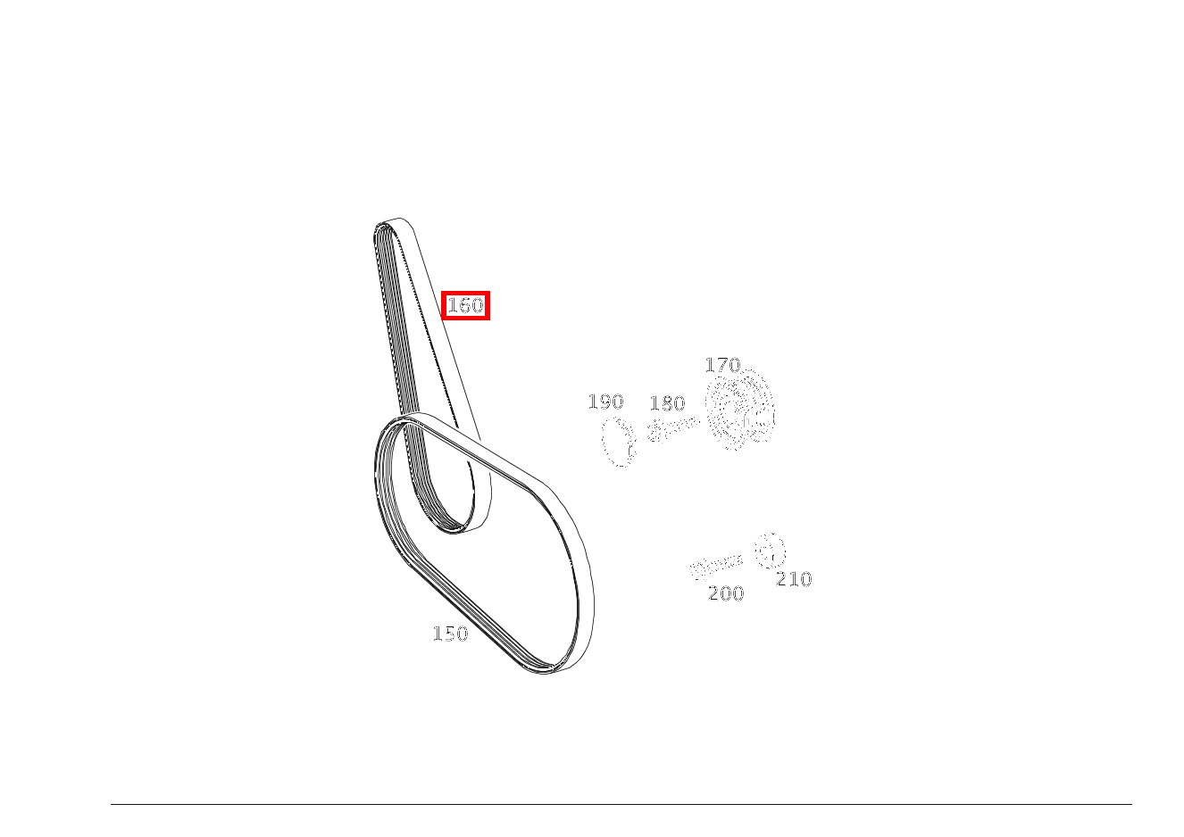 Keilriemen AN KOMPRESSOR E 200 T-Modell 210 Keilriemen AN KOMPRESSOR E 200 T-Modell 210