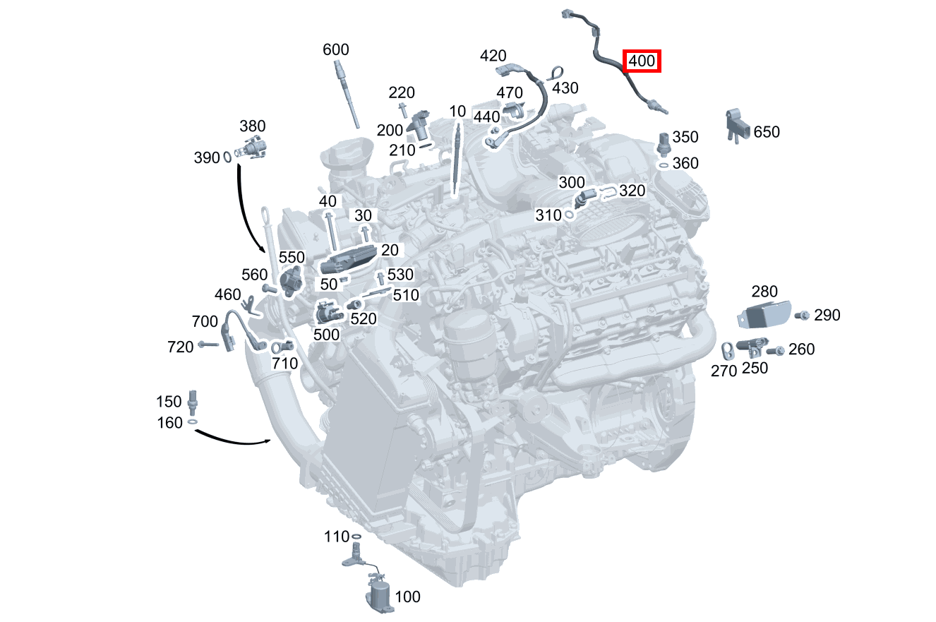 Temperatursensor Abgastemperaturmessung in Krümmer B19/11 G 500 Off-Roader lang BCA 463