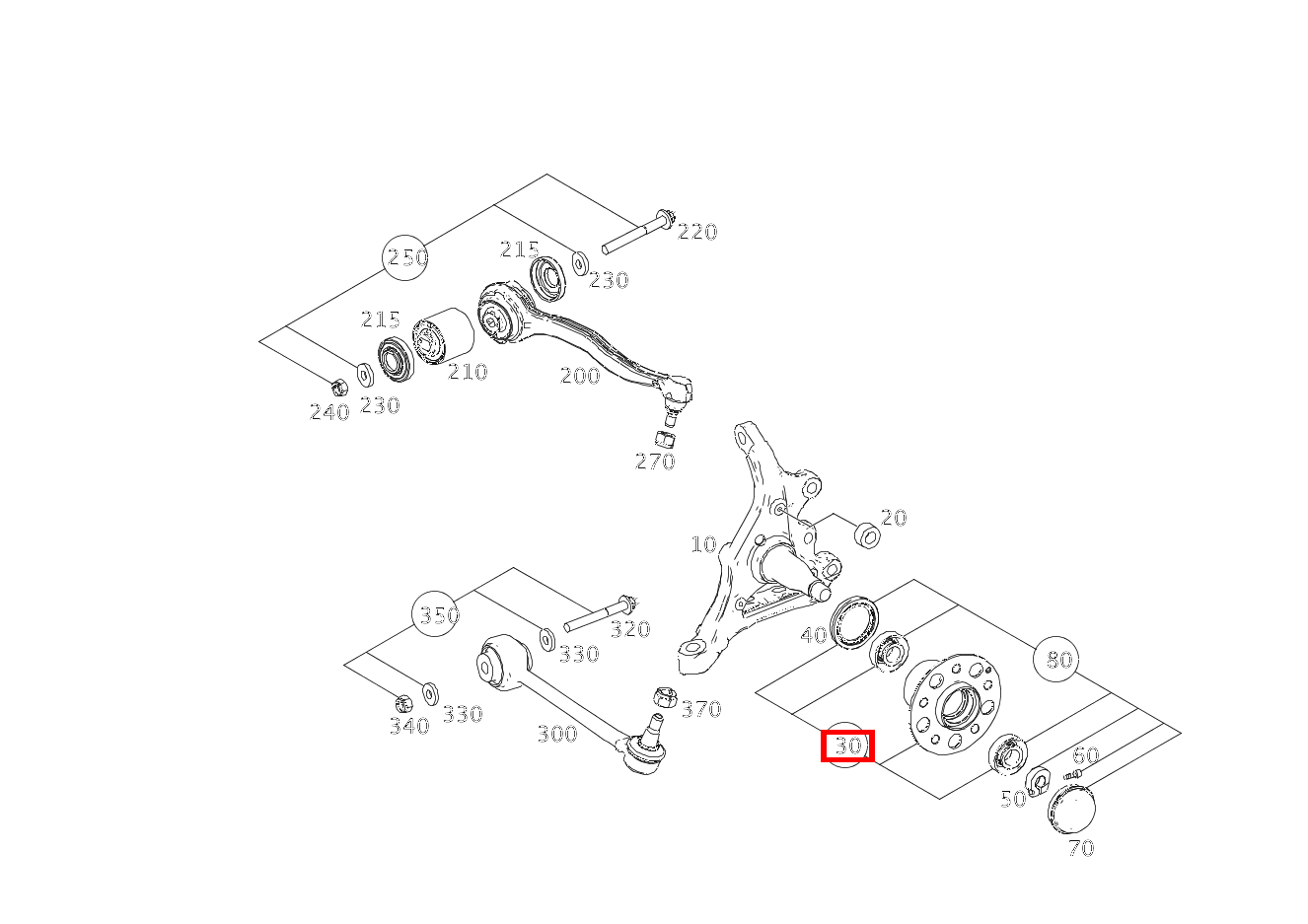 Vorderradnabe C 180 KOMPRESSOR T-Modell BlueEFFICIENCY 240