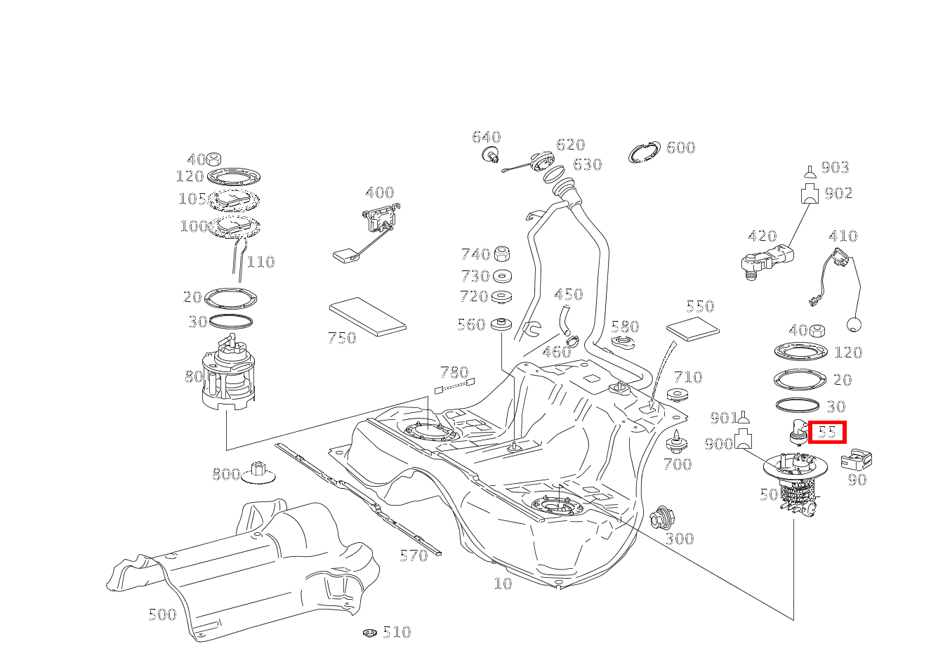 Drucksensor AN PUMPE S 550 Limousine lang BCA 221
