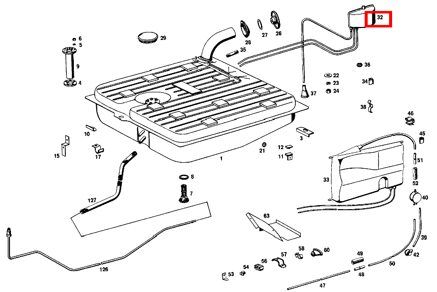 Ausgleichsbehälter TANK-BELUEFTUNG SL 280 113 Ausgleichsbehälter TANK-BELUEFTUNG SL 280 113