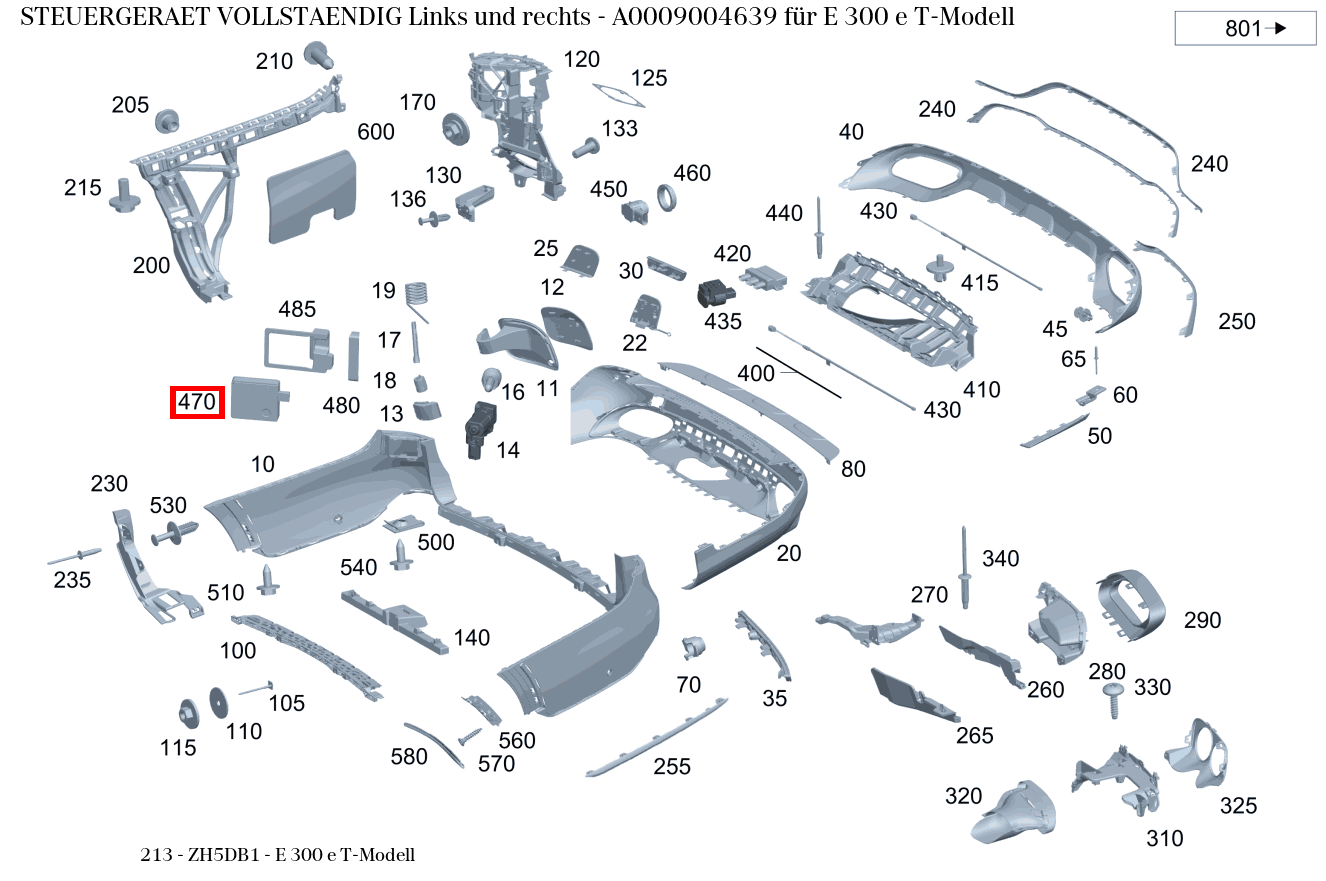 Steuergerät vollständig Links und rechts E 300 e T-Modell 213 Steuergerät vollständig Links und rechts E 300 e T-Modell 213