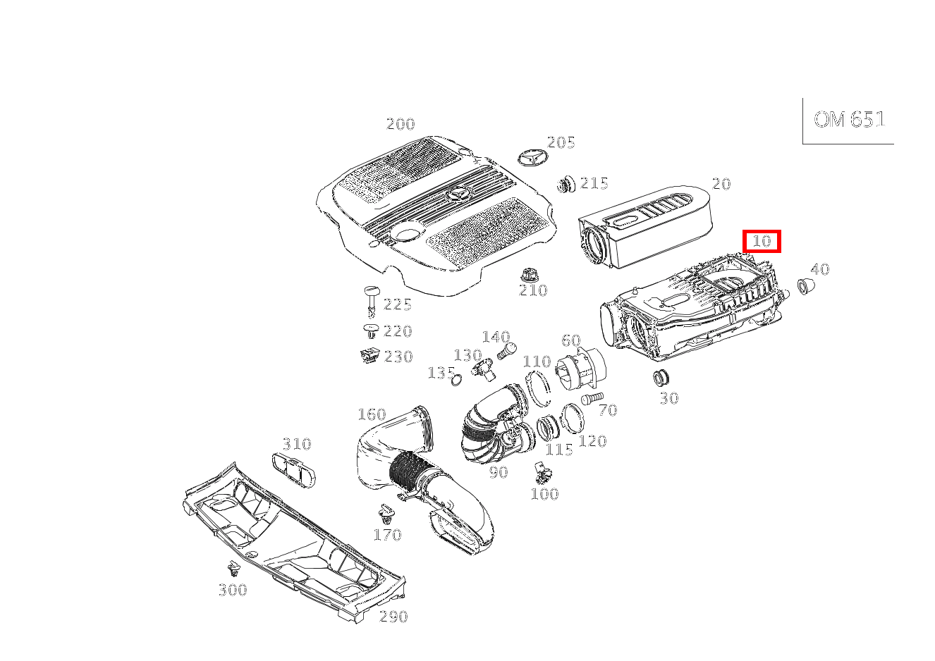 Dämpferfilter C250CDI BE C 204