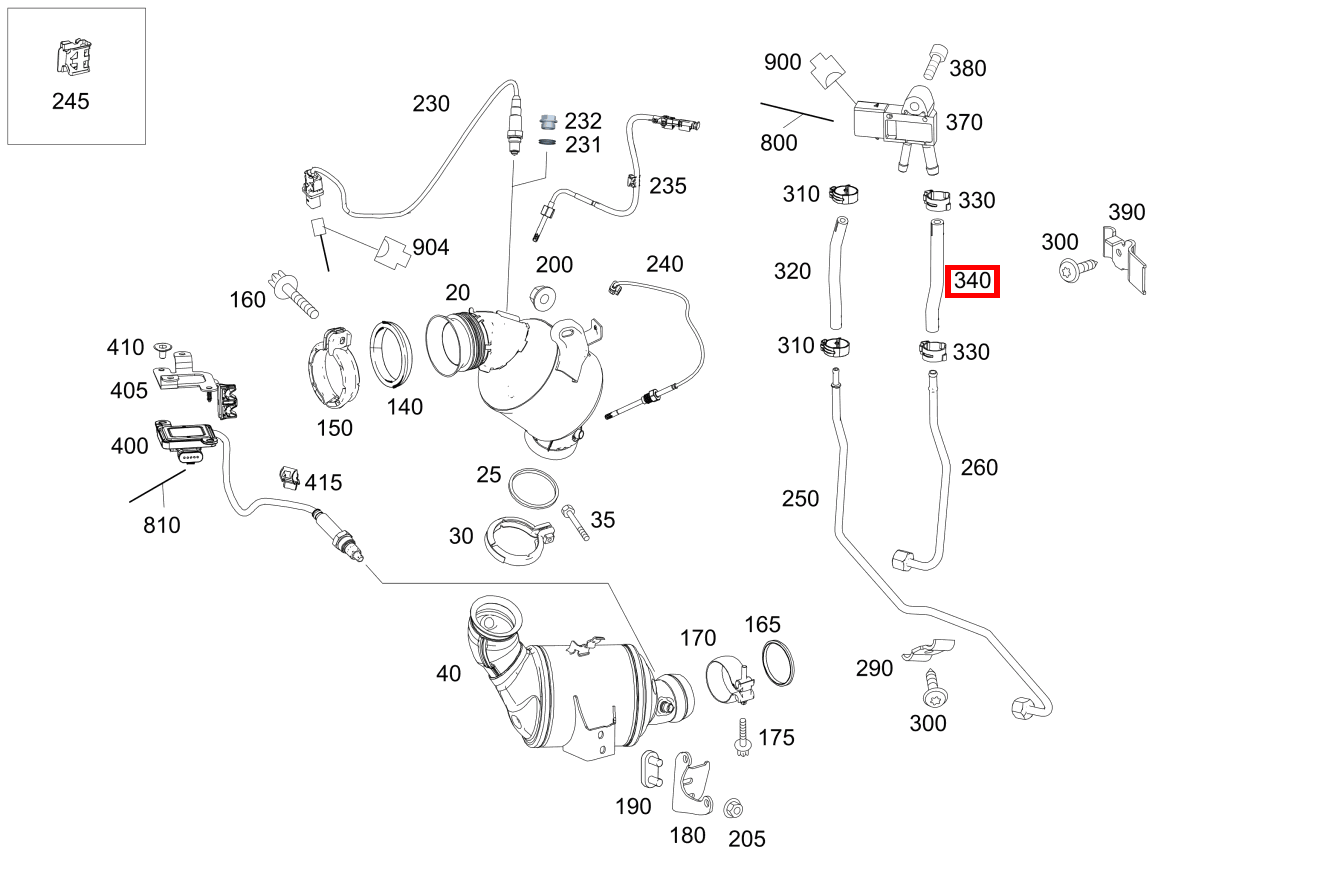 Abgasschlauch für C 204, GLC 253, E 212-Klasse kaufen