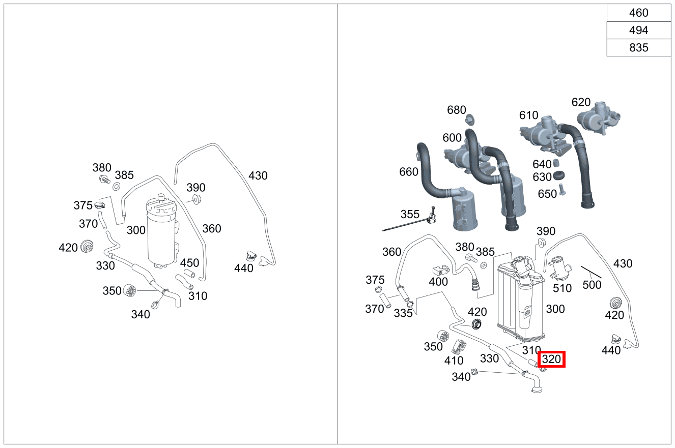 Schelle FORMSCHLAUCH AN REGENERIERLEITUNG UND AKTIVKOHLEFILTER; 15.5-17.5 MM S 550 Limousine lang BCA 221
