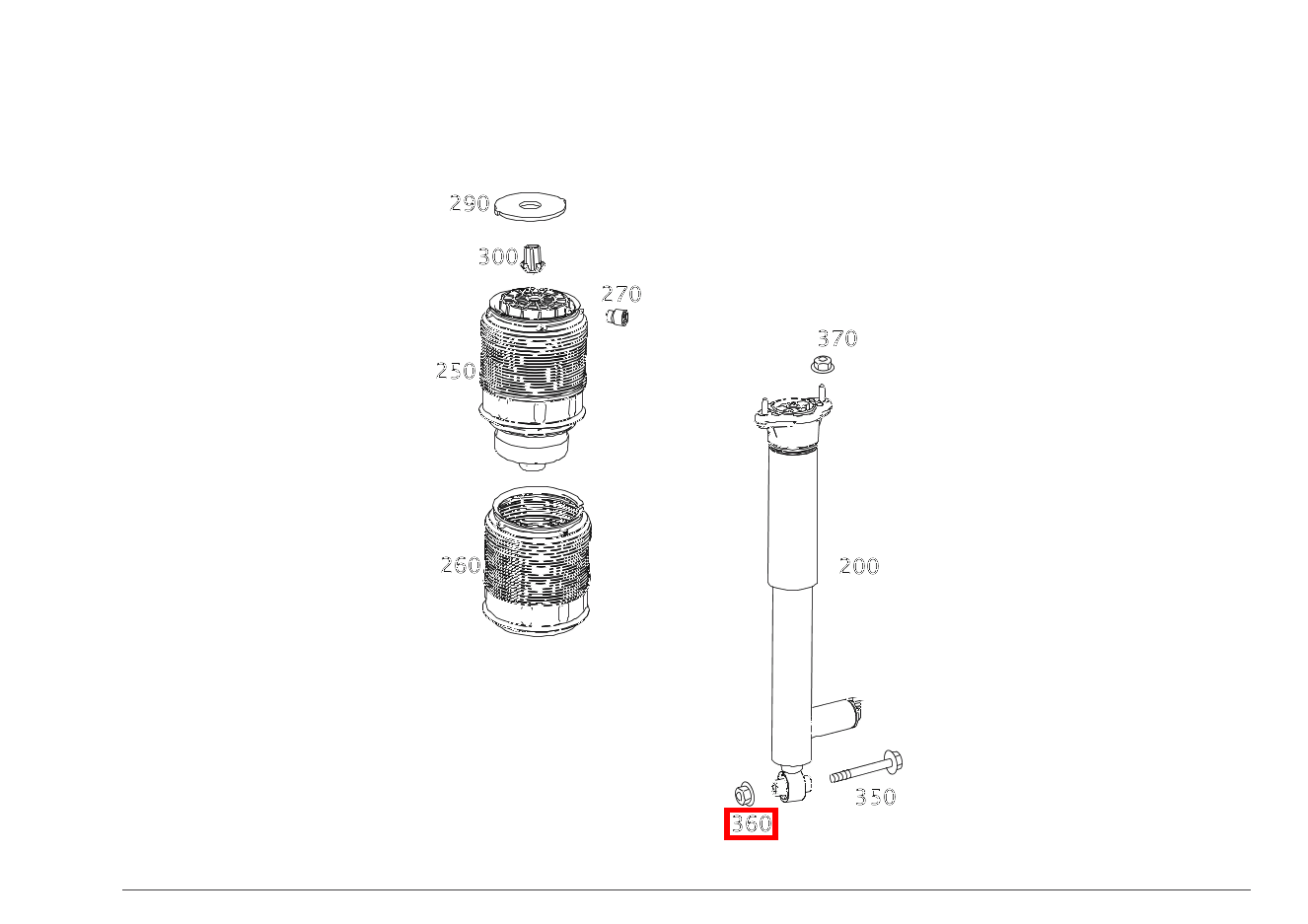 Mutter Stoßdämpfer an Federlenker; M10 E 220 CDI T-Modell 253 Mutter Stoßdämpfer an Federlenker; M10 E 220 CDI T-Modell 253