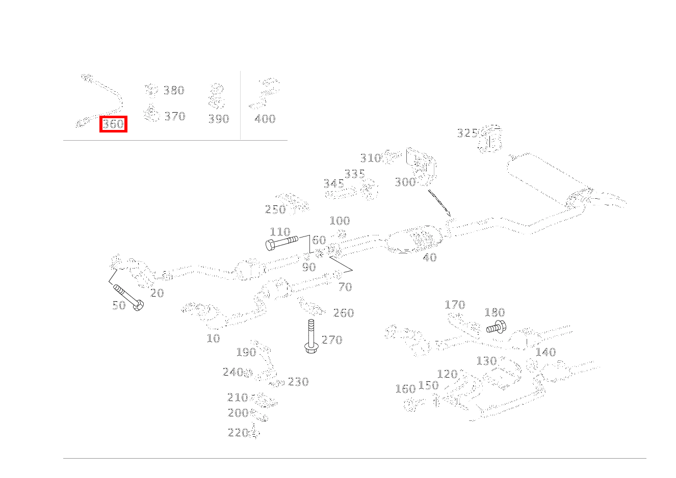 Lambdasonde LAMBDASONDE RECHTS VOR KATALYSATOR E280 210