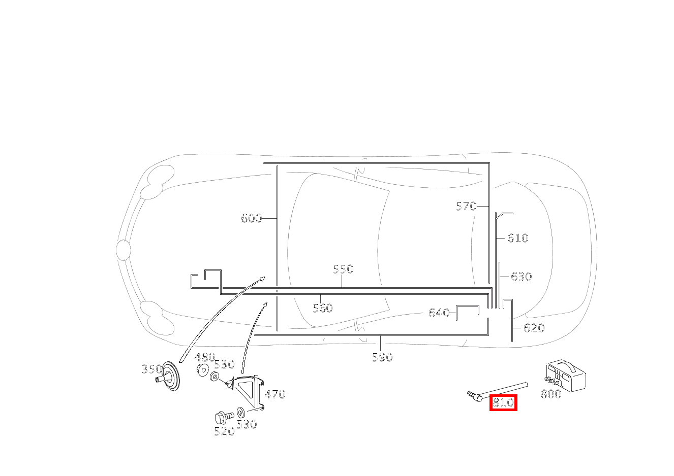 ENTLUEFTUNG BATTERIE; LAENGE 302,0MM* SLR McLaren Roadster 199