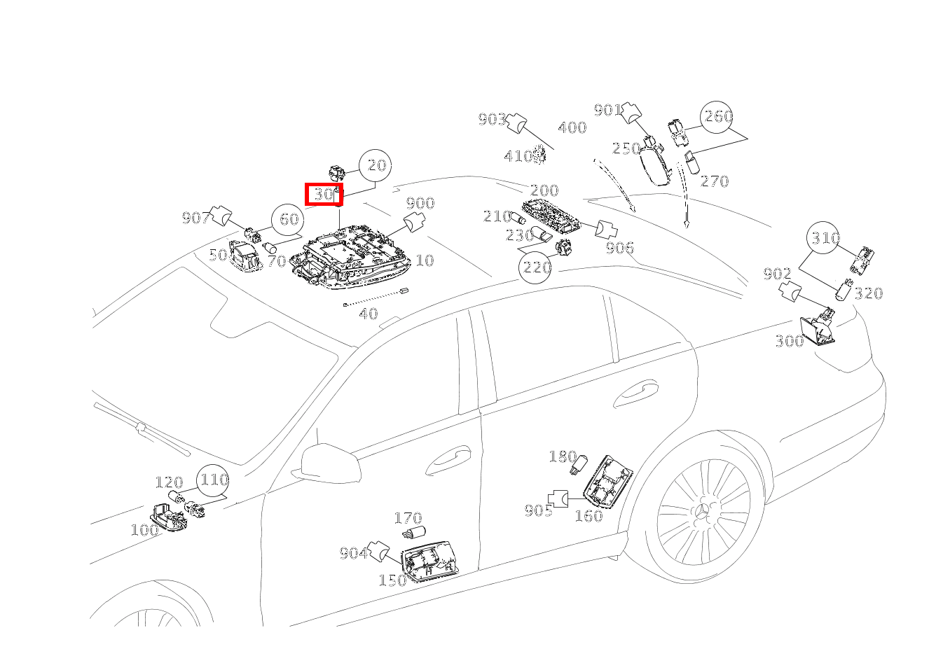 Glühlampe LEUCHTEINHEIT; 12V-6W E 350 4MATIC Limousine BCA 212