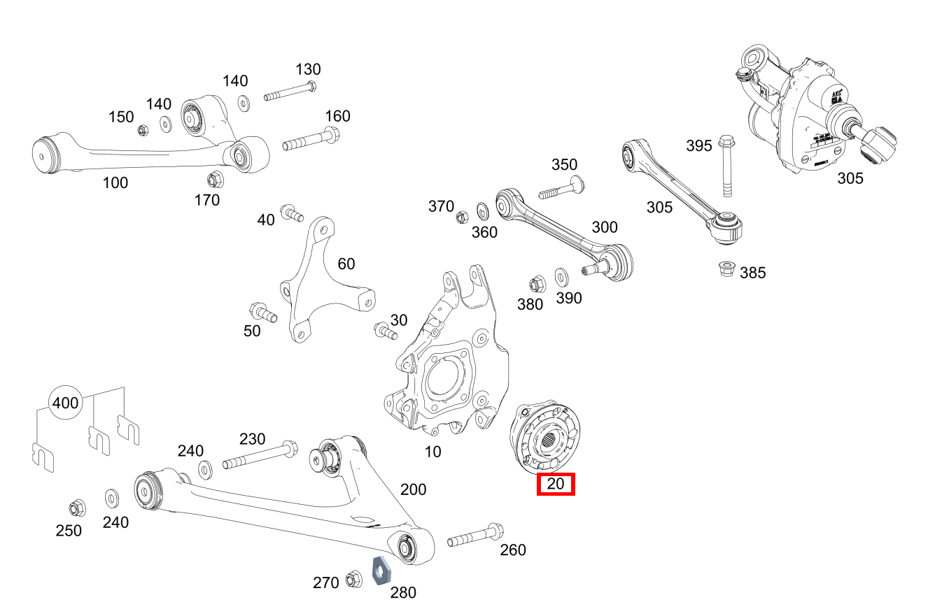 Radlager Hinten rechts Mercedes-AMG GT S 197 Radlager Hinten rechts Mercedes-AMG GT S 197