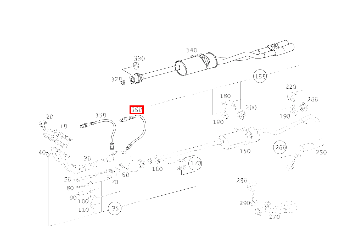 Lambdasonde NACH KATALYSATOR A 160 Coupé 169 Lambdasonde NACH KATALYSATOR A 160 Coupé 169
