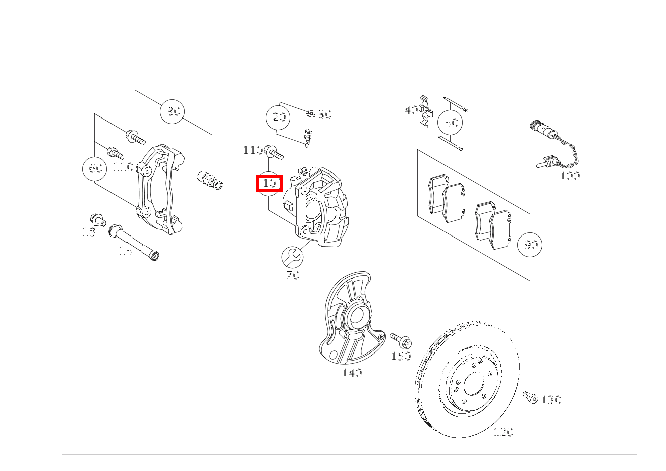 Teilesatz Bremssattel TEILESATZ RECHTS SLK 350 Roadster Sportmotor 171 Teilesatz Bremssattel TEILESATZ RECHTS SLK 350 Roadster Sportmotor 171