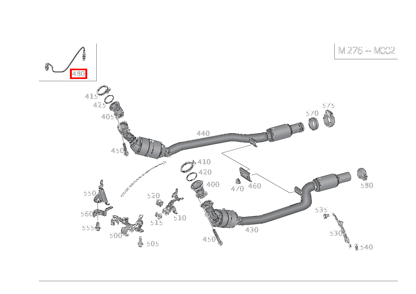 Lambdasonde Diagnosesonde links im KAT SLC 43 AMG 172