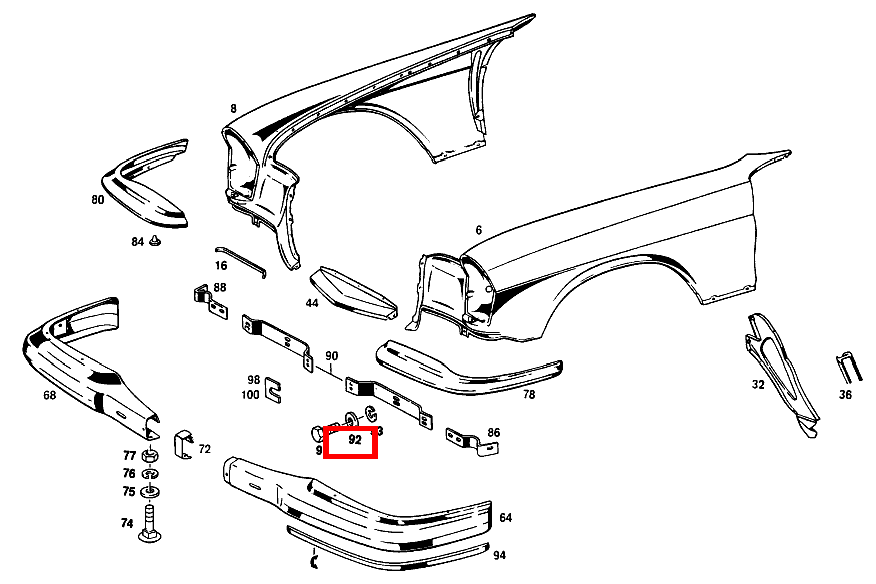 Scheibe 220 SE b/C 111