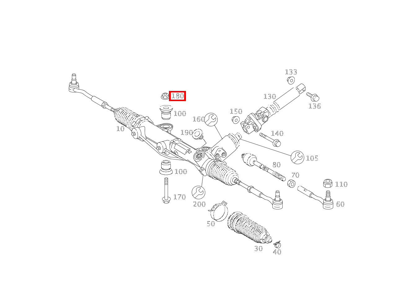 Mutter LENKUNG AN INTEGRALTRAEGER; M12X1.5 SLK 55 AMG Roadster 171 Mutter LENKUNG AN INTEGRALTRAEGER; M12X1.5 SLK 55 AMG Roadster 171