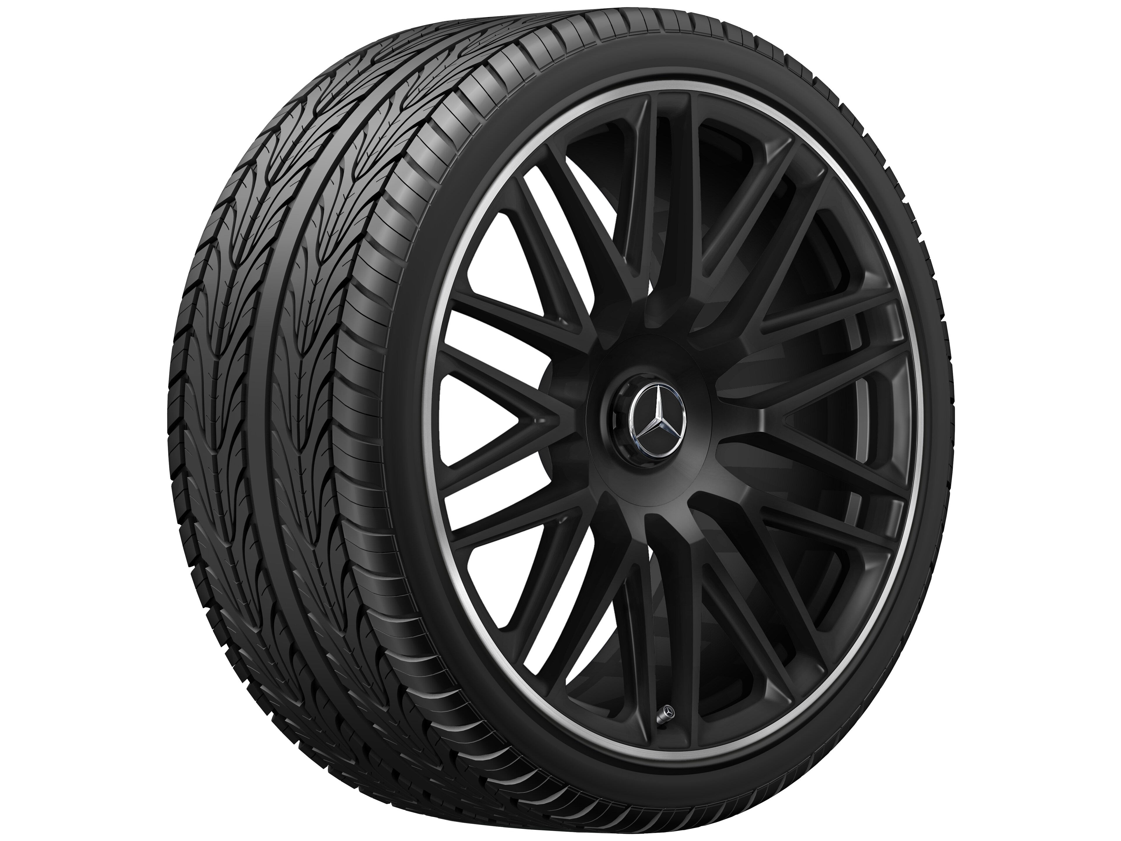 AMG Schmiederad 10-Speichen-Design, 21 Zoll, 9,5 J x 21 ET 33, schwarz matt