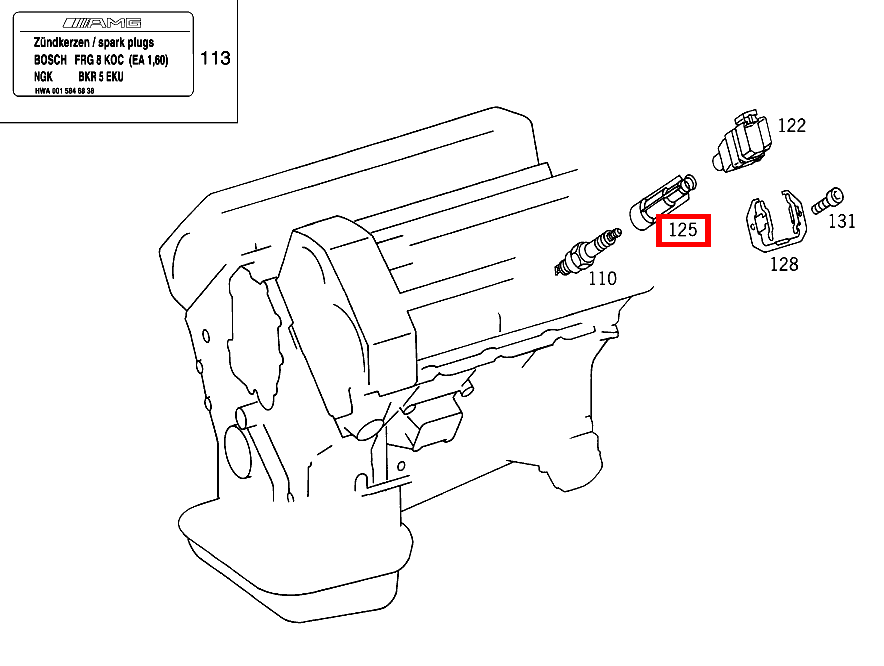 KABELSTECKER ZUENDSPULE ZUR ZUENDKERZE S 500 Coupé 140