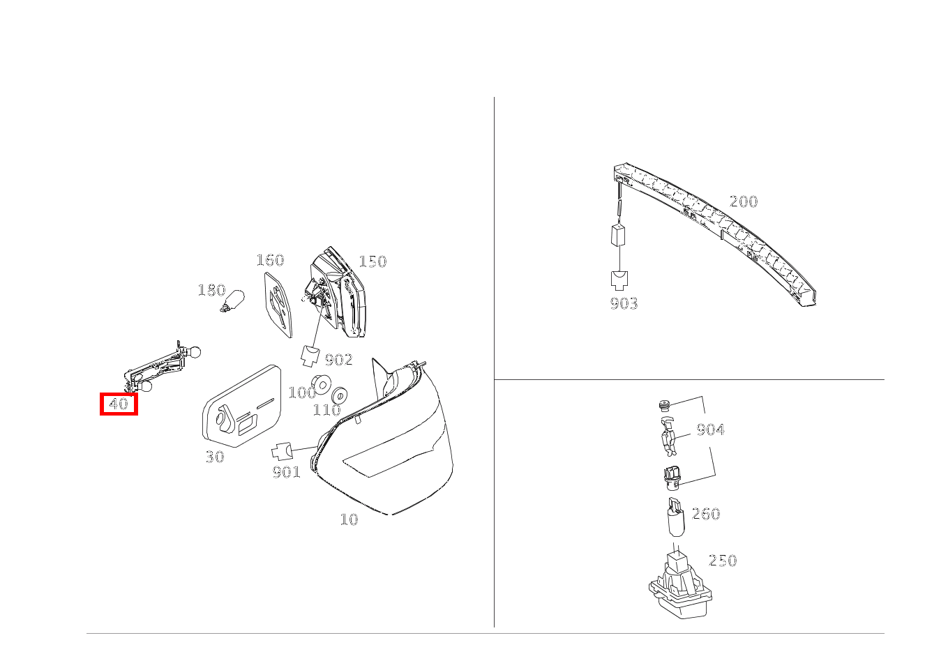 Lampenträger RECHTS AUSSEN E350CDI 4M BE 212 Lampenträger RECHTS AUSSEN E350CDI 4M BE 212