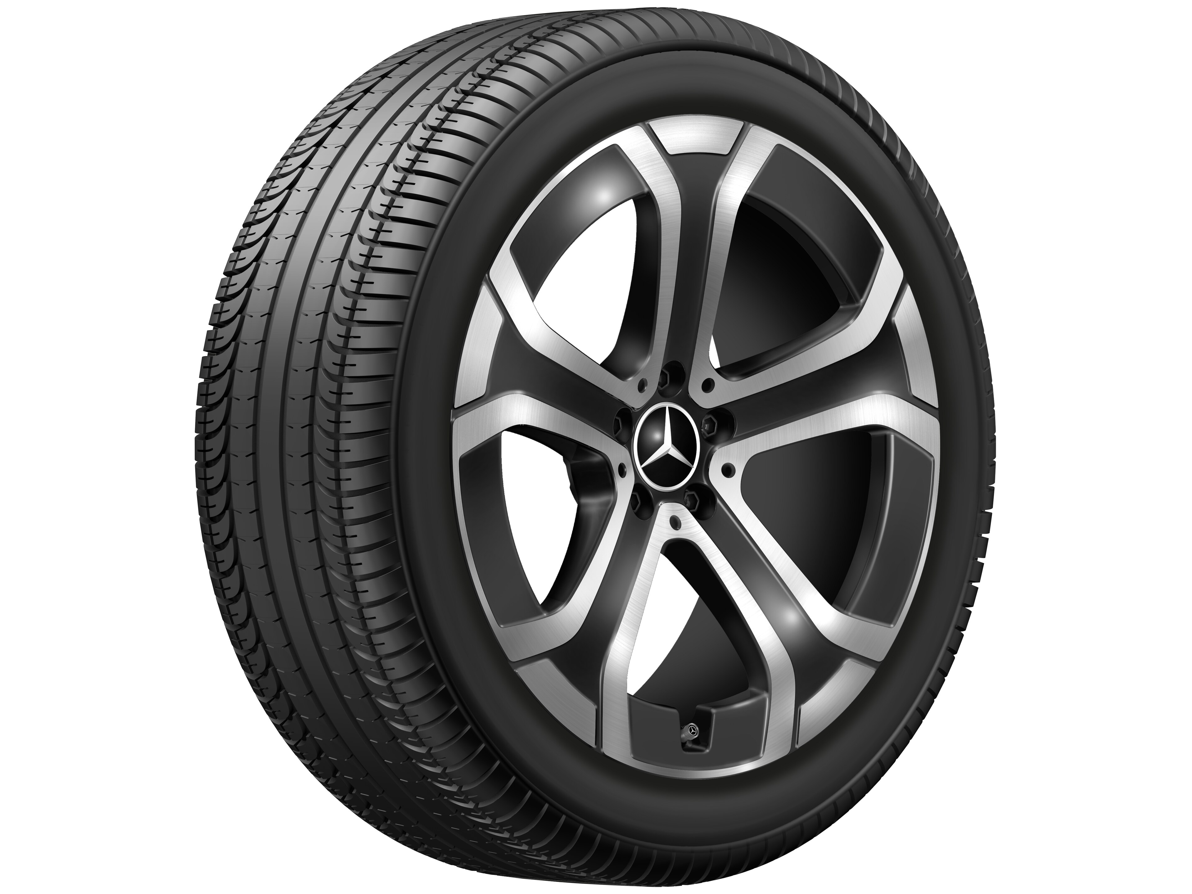 5-Speichen-Rad, 20 Zoll 8,5 J x 20 ET 34,5, schwarz, glanzgedreht