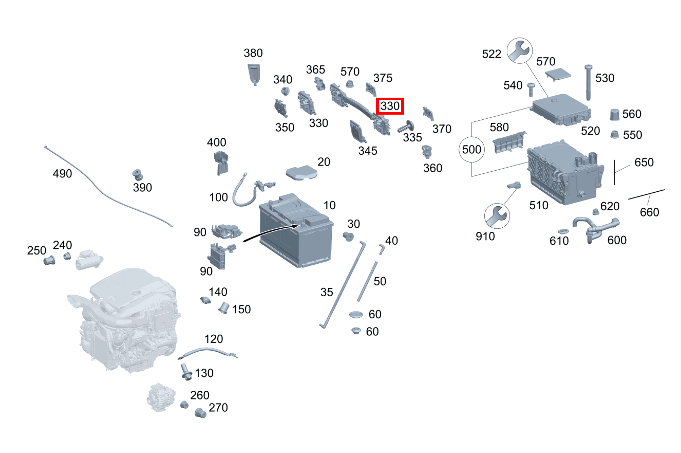 Stromschiene Leitungsverbindung C 400 4MATIC Cabriolet 206