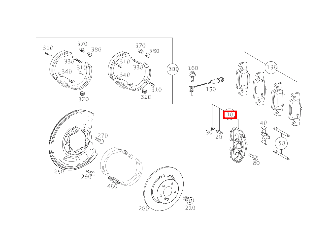 Festsattel Teilesatz rechts SLS AMG Roadster 197 Festsattel Teilesatz rechts SLS AMG Roadster 197