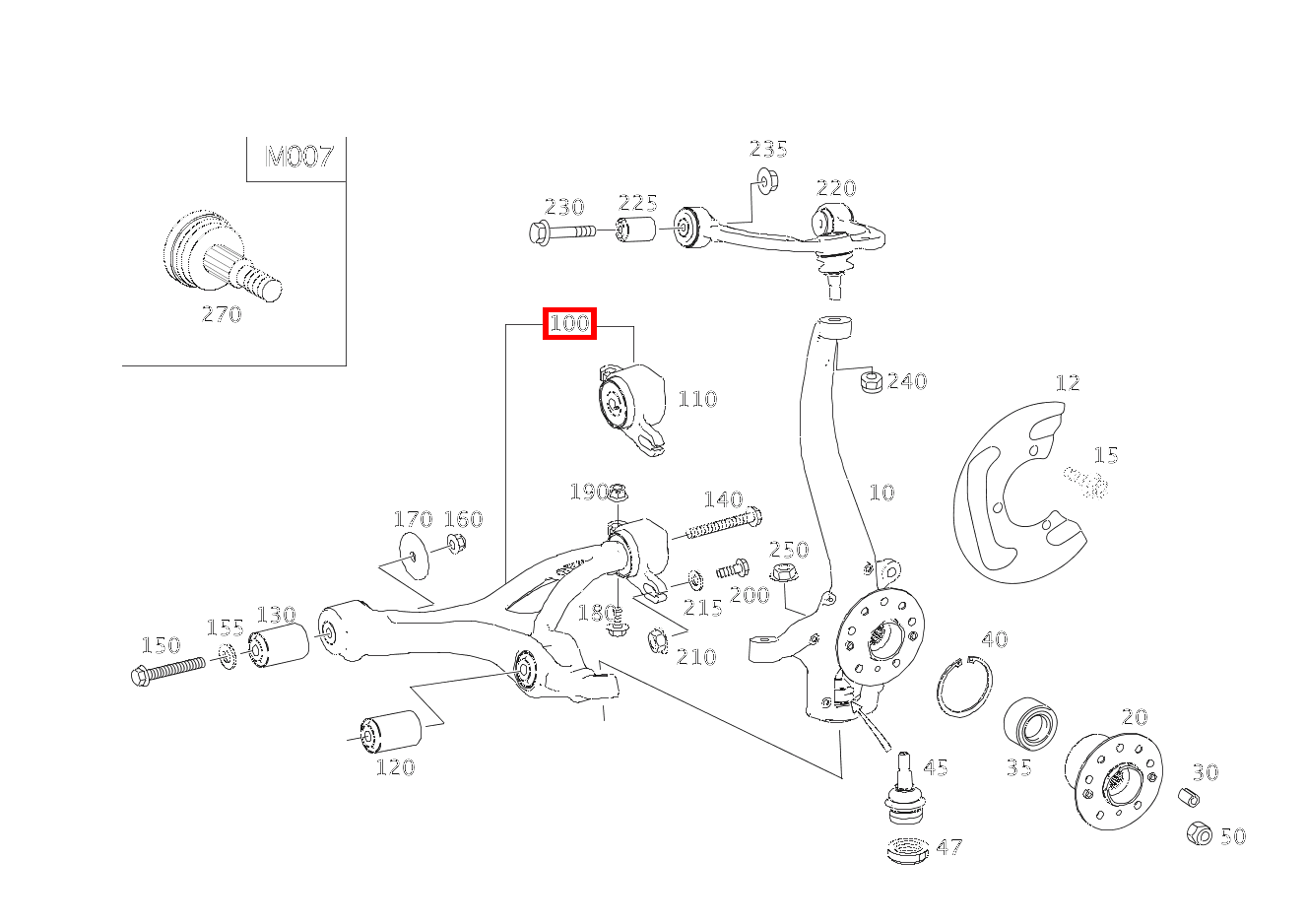 Querlenker UNTEN LINKS R 500 L 251 Querlenker UNTEN LINKS R 500 L 251