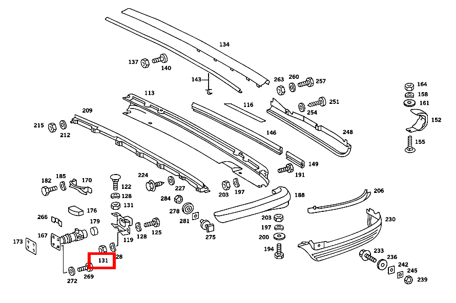 Sechskantmutter AUFNAHMETOPF AN MITTELTEIL; M8 560 SL 107 Sechskantmutter AUFNAHMETOPF AN MITTELTEIL; M8 560 SL 107