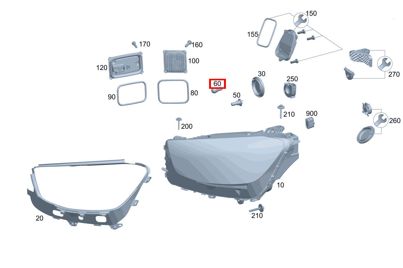 Glühlampe Blinklicht rechts; 12V-21W GLC 300 253