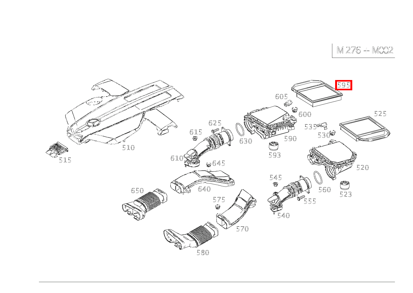 Luftfiltereinsatz RECHTS Mercedes-AMG GLE 43 4MATIC Coupé 293 Luftfiltereinsatz RECHTS Mercedes-AMG GLE 43 4MATIC Coupé 293