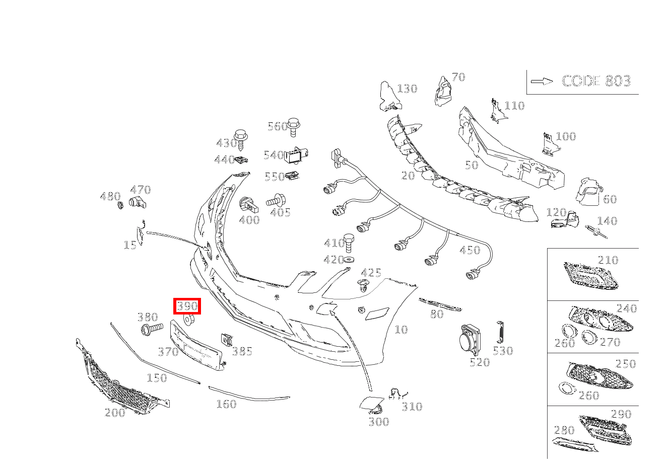 Clipsmutter BEFESTIGUNG KENNZEICHENBLENDE E 500/550 CABR. 207 Clipsmutter BEFESTIGUNG KENNZEICHENBLENDE E 500/550 CABR. 207