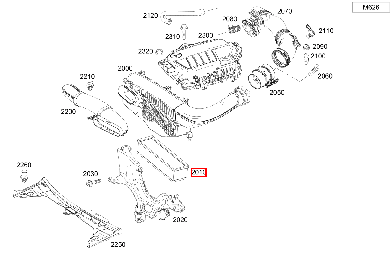 Luftfiltereinsatz C 200 d Limousine 205