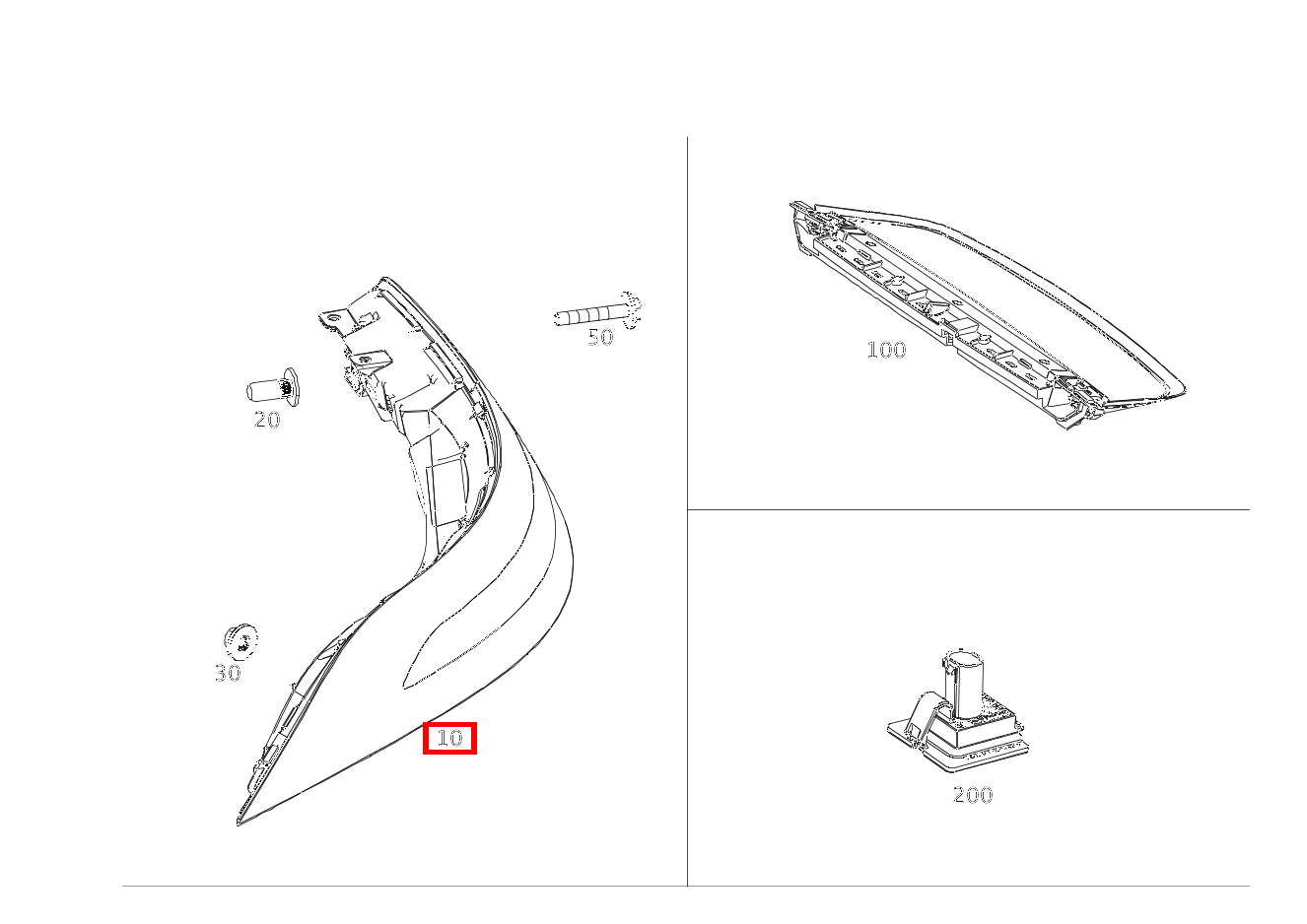 Heckleuchtenkombination LINKS Mercedes-AMG GT 43 4MATIC+ BCA 290