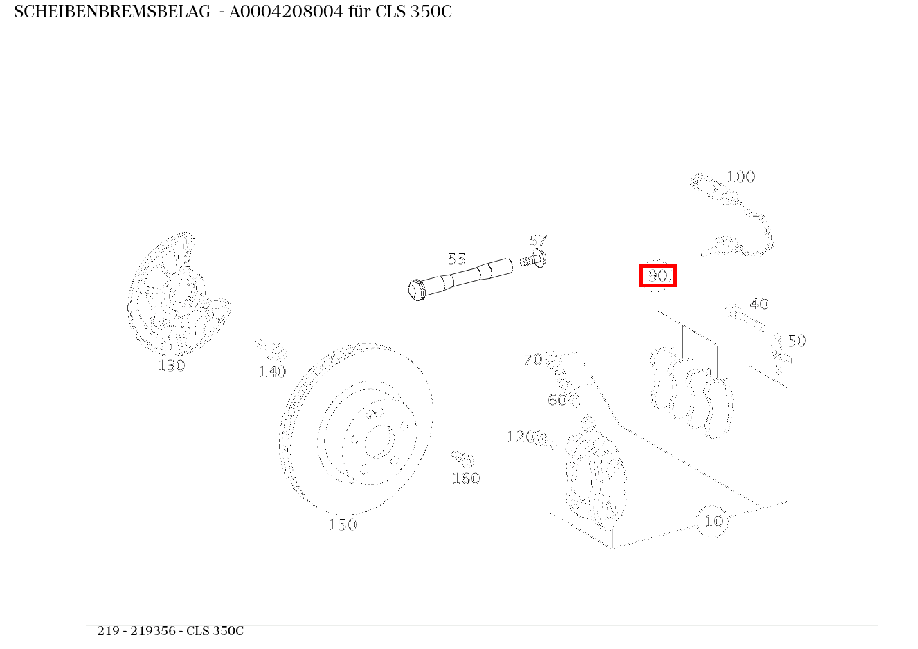 Scheibenbremsbelag CLS 350C 219 Scheibenbremsbelag CLS 350C 219
