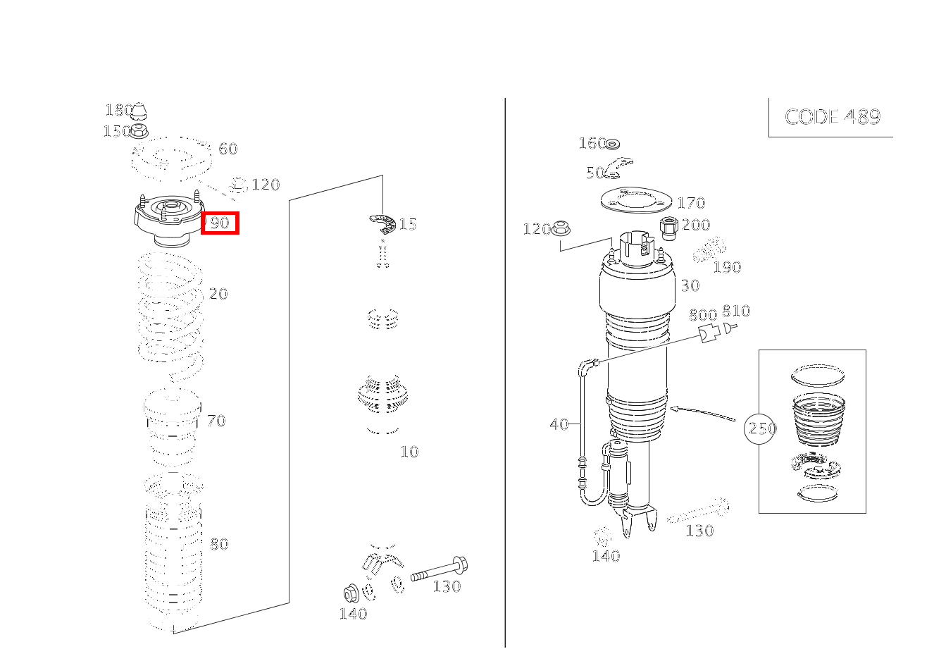 Federteller Vorderfeder E 280 CDI T-Modell 213